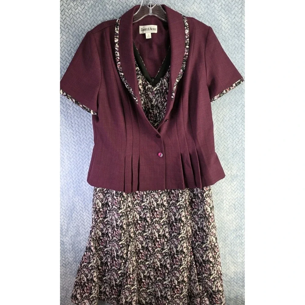 Dress & Jacket Danny and Nicole Midi Size 12 Matching Set 2 Piece Cabincore